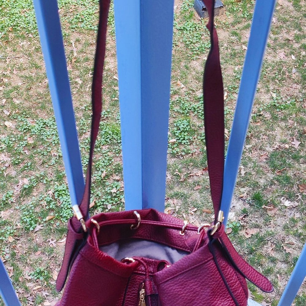 Just Fab Burgundy Bucket Bag